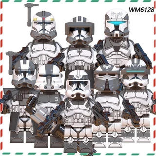 Brinquedos De Aprendizagem Para Crianças Série De Filmes De TV Clone Cavalaria Wolves Building Block Modelo De Minifiguras De Guerra Estelar