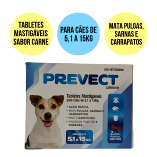 Antipulga Carrapato Sarna Para Cachorro Cães 5 a 15 Kg – Prevect Todos Os Pesos
