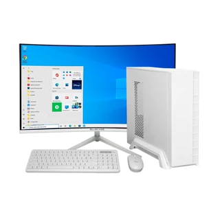 Computador Pc Slim Branco I5 8gb Ram Ssd 240gb Tela 23.8 Fhd