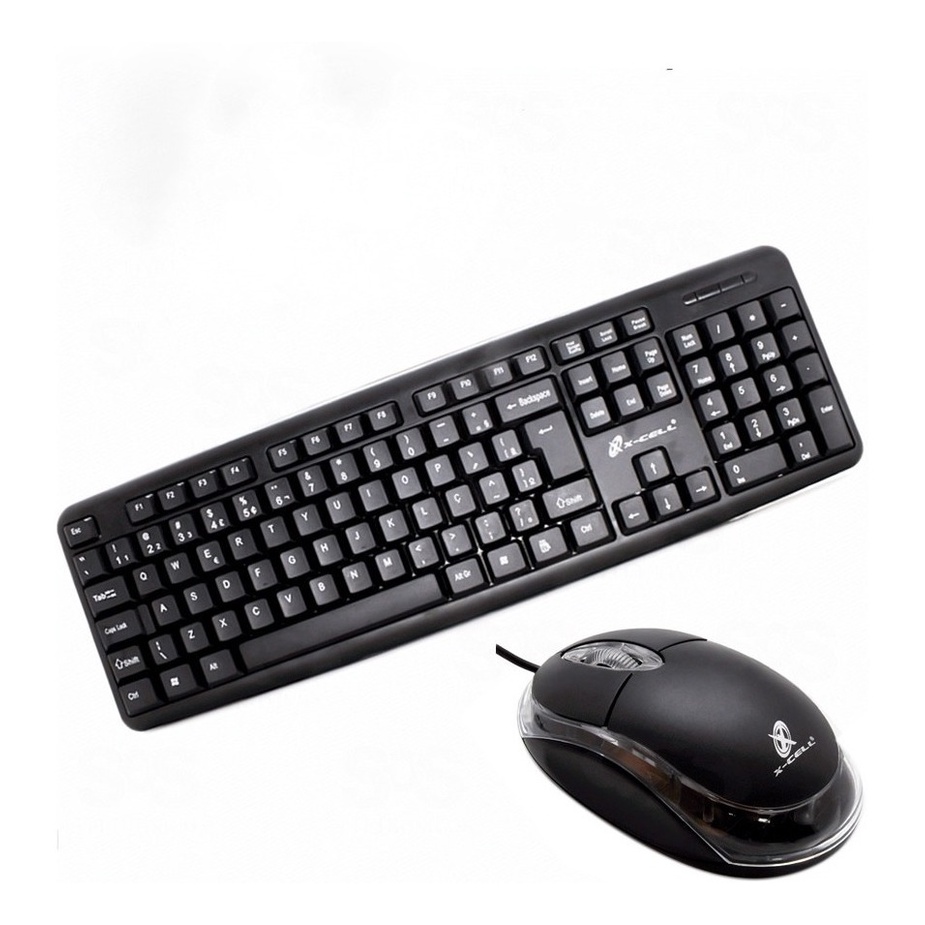 Teclado E Mouse ABNT2 Fio USB Kit Pc Computador Notebook Informatica ...