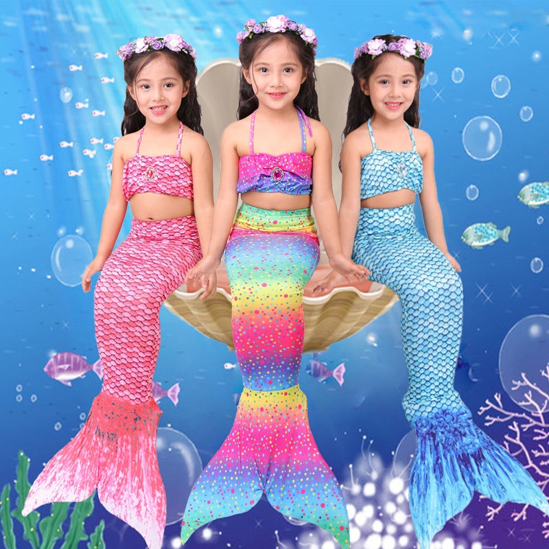 Calda De Sereia Vestido De Sereia Para Meninas Cauda Cosplay Traje De Banho  Infantil