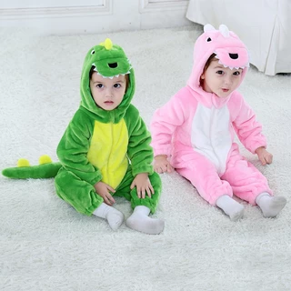 Rompers Roupas Para Bebês Recém-Nascidos Kigurumi Meninas Dinossauro Fofo Pikachu Stitch Bayi Baju Jumpsuit Infantil Unisexo Sleepsuit