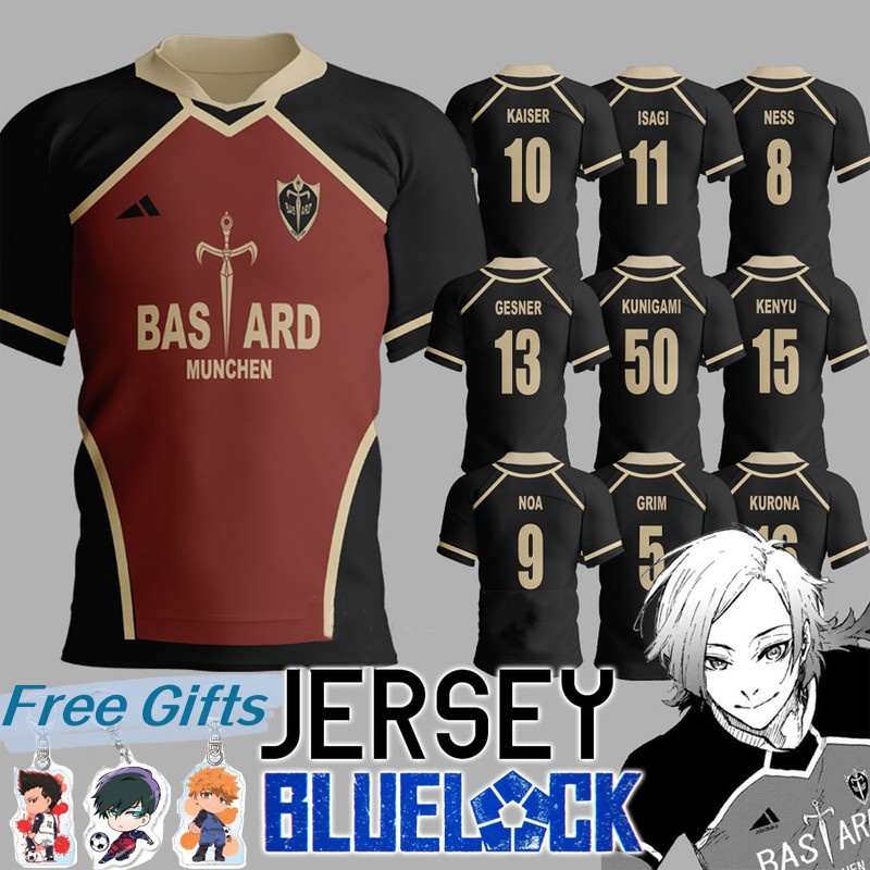 Jersey Anime Cosplay Blue Lock Kaiser Bastardo Munchen Isagi Yoichi Men