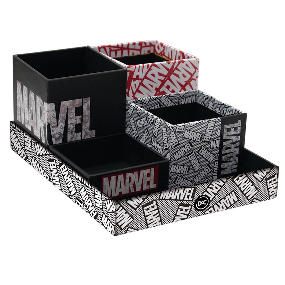 Kit 5 Organizador De Mesa Multiuso Marvel Disney Dac 