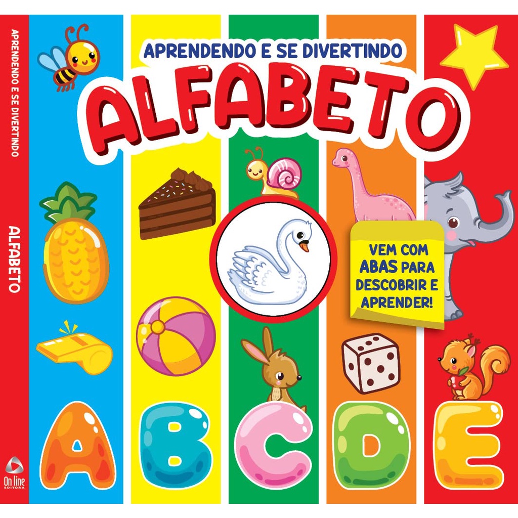 Livro Aprendendo e se Divertindo: Alfabeto - Capa dura