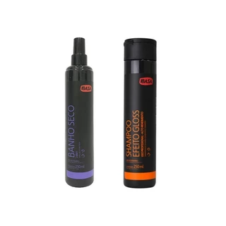 Kit Banho a Seco Higienizador + Shampoo Efeito Gloss 250ml
