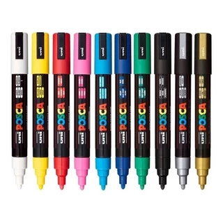 Kit Caneta Posca Pc-5m C/ 5 Unidades A Sua Escolha