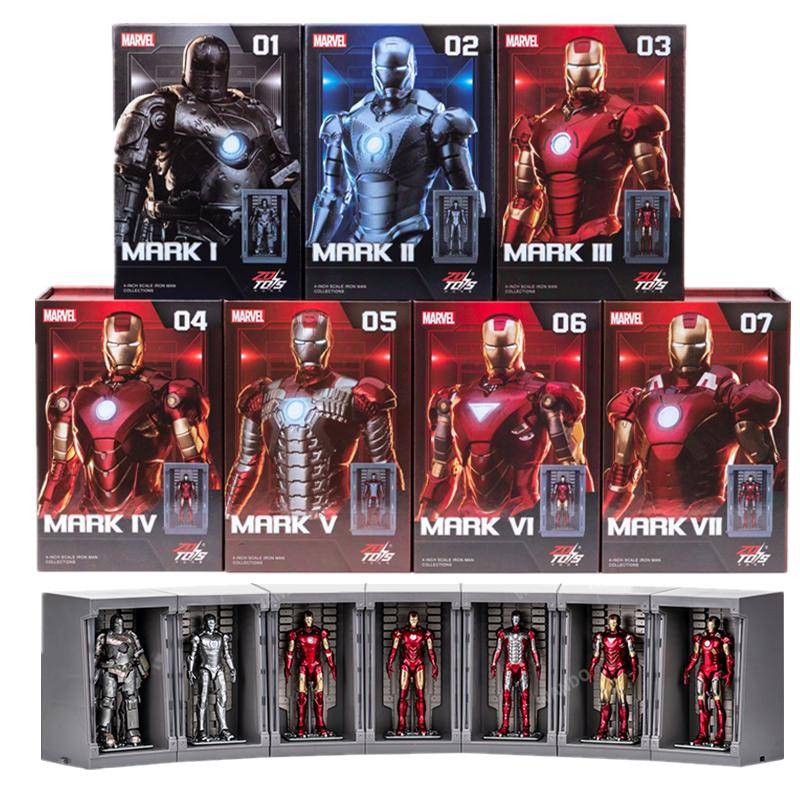 mark7 homem 10cm 10th mark mark2iron mark1mark3 anniversary toys action figure boneco de vingadores articulado brinquedos zd marvel ferro man 