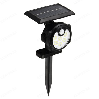 Lâmpada De Parede Solar Exterior Com Cabeça Giratória Para Iluminação De Jardim E Pátio