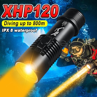 200000 lúmen super poderosa lanterna de mergulho xhp100 luz amarela lâmpada  subaquática mergulho led lanterna tocha