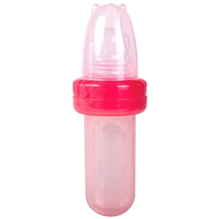 Porta Frutinha 30ML Introdução Alimentar Bebe Infantil Autoalimentação +6 Meses Buba Rosa