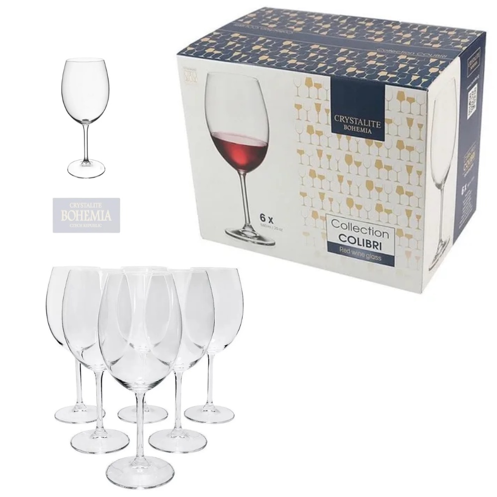 JOGO DE TAÇA VINHO TINTO CRISTAL TITANIUM 580ml 6 UNID | Shopee Brasil
