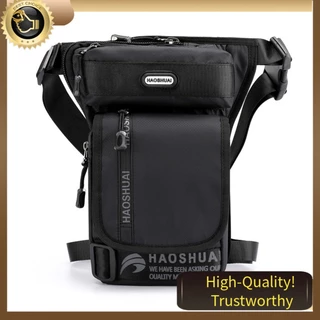 Bolsa Homem Perna Cinto Impermeável À Prova D'água Para Motociclistas Fanny Pack Hip Casual De Alta Qualidade Sling Bag Cor : Verde Exército , Pretomaterial : Oxford (Alto
