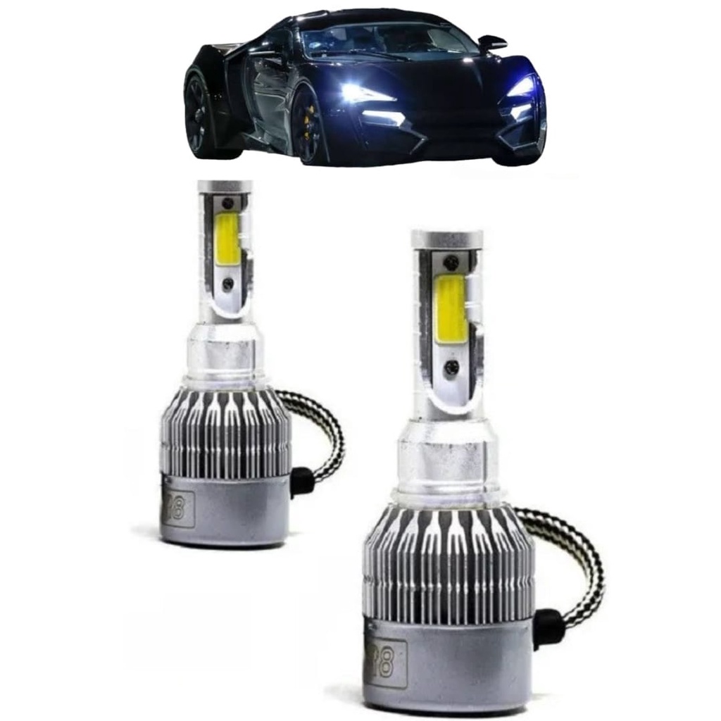 Kit Lampada Led R8 Jr8 H4 3000 Lumens Super Branca 6500k | Shopee Brasil