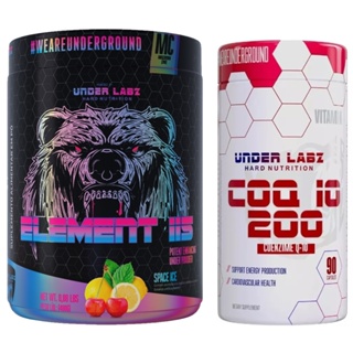 Kit Under Labz - Pré Treino Element 115 BCAA 400g + Coenzima Q-10 200mg 90caps
