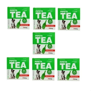 Kit 7 Anti Pulgas Pipeta Tea Para Cães De 10,1 Kg Á 25kg