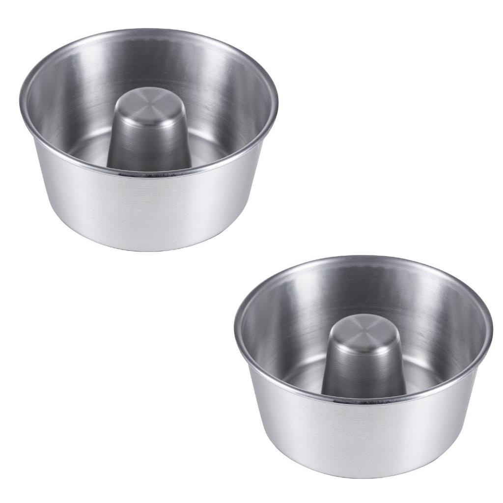 2 Formas de Aluminio Pequena Com Furo Meio N 14 Para Bolo Ti