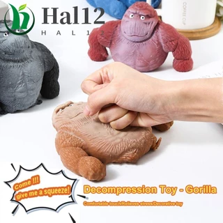 HALB Squeeze Boneca Gorila De Ventilação , Elástico De Rebound Lento Macacos , Brinquedos De Macaco De Borracha Macia 9cm Orangotango Adultos