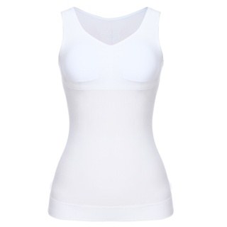 Cami shaper feminino com sutiã embutido controle de barriga