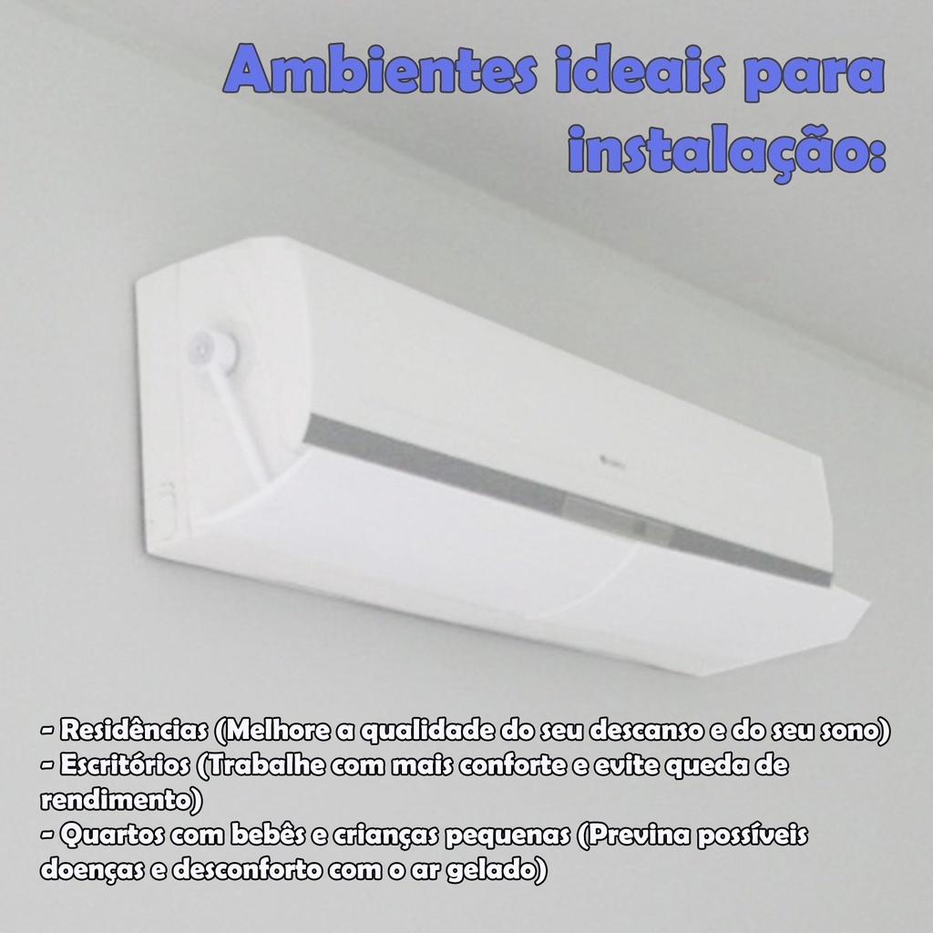 Defletor para Ar Condicionado Split Universal Ajustável