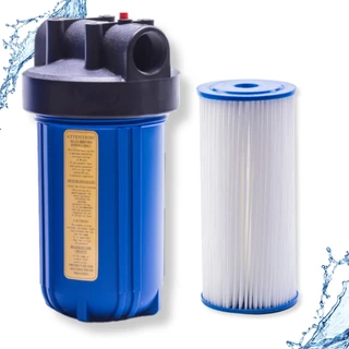 Kit Filtro Big Blue Plissado 10" x 1 ½" Alta vazão 3.000L Lavável e Reutilizável remove cloro barro e impurezas da água