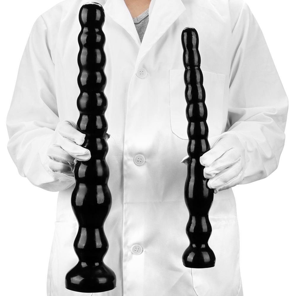 Plug Anal De Contas Pretas Com Prumos De Punho Masturbador De PVC Chupador Brinquedos Sexuais Big Dick Dildo Realista Huge BDSM