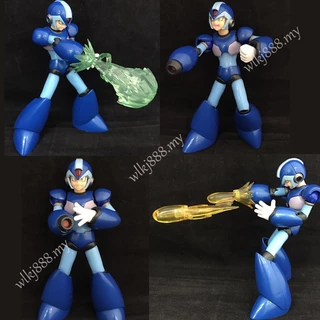 Rockman Double SHF Mega Buster Action Figura Modelo De Boneca De Face Mudável