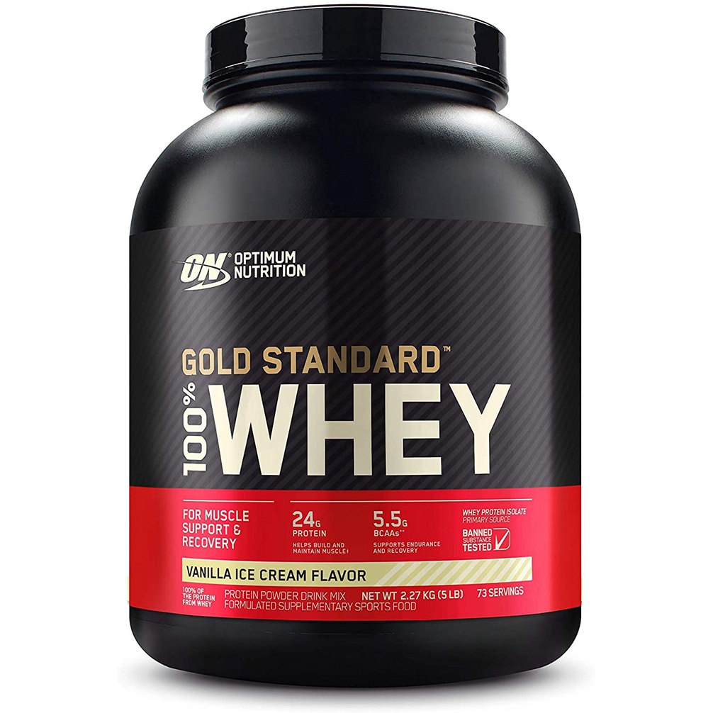 Optimum Nutrition, WHEY, Gold Standard, 5,00 LBS (2.27KG) – Baunilha