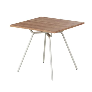 Mesa de Jantar Tampo Freijó e Tubos Prata 1557 Carraro