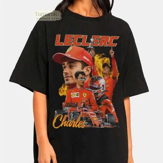 90S Vintage Charles Leclerc Scuderia Ferrari F1 Camiseta