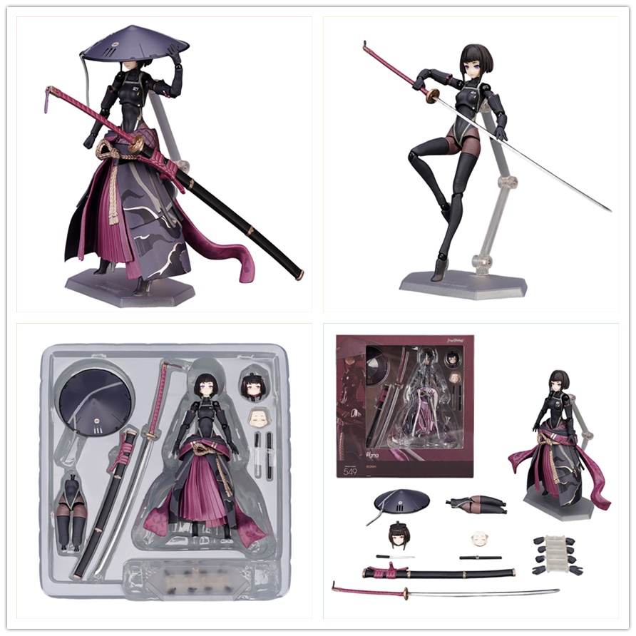 Falslander Figma Ronin 549 Ação Figura Mudança De Máquina De Rosto Bonecas De Brinquedos Modelo Menina