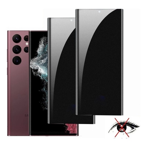 2x Películas Gel Hidrogel Privacidade Para Galaxy S22 Ultra