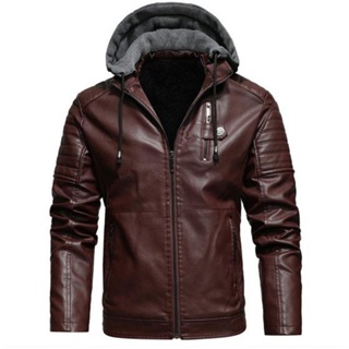 Jaqueta de store frio masculina couro