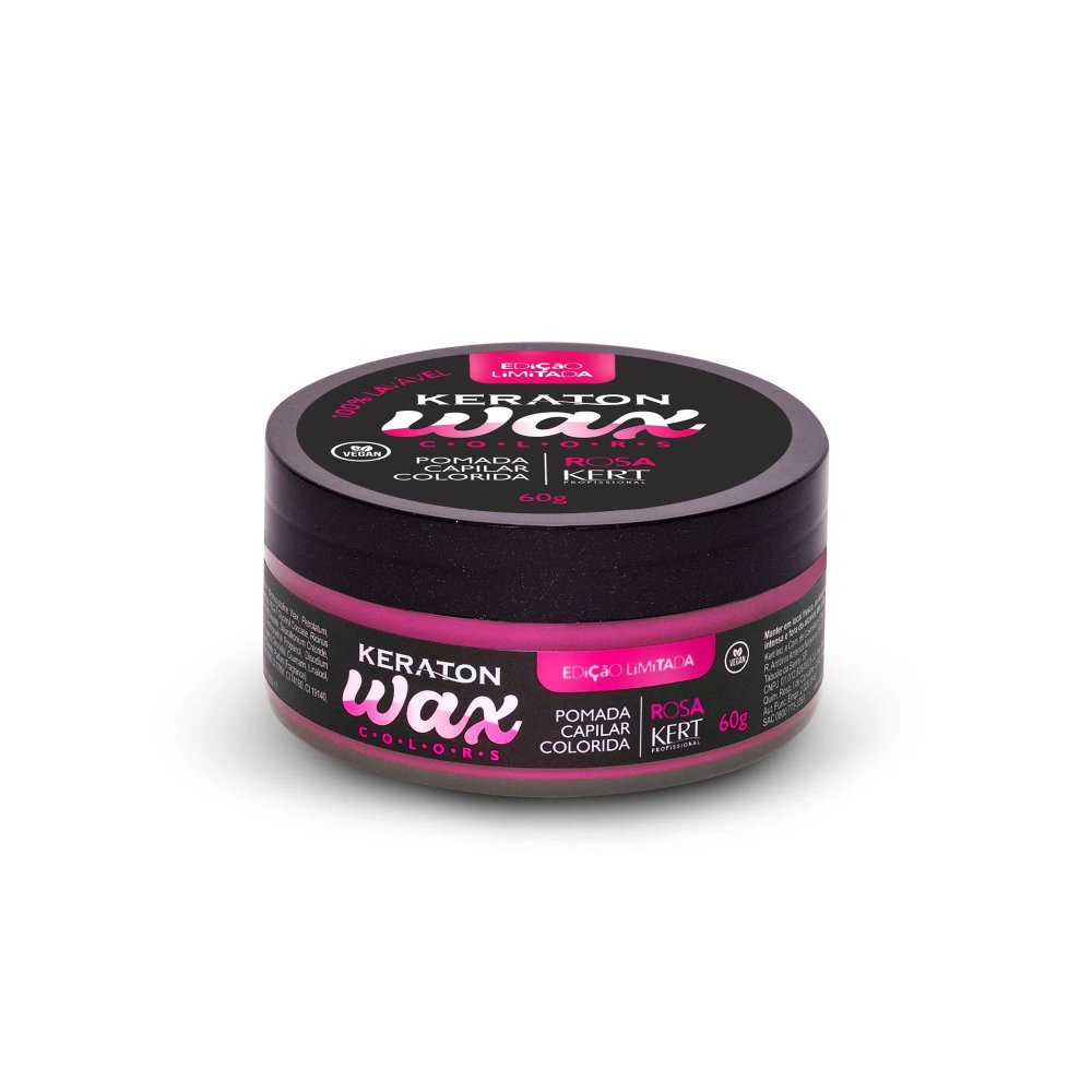Pomada Capilar Colorida Lavável Keraton Wax Colors 60g Rosa Neon (Edição Limitada)