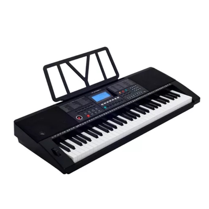 TECLADO MUSICAL TECLAS SENSITIVA 500 TIMBRES E RITMOS, PRETO M-T5000 MXT