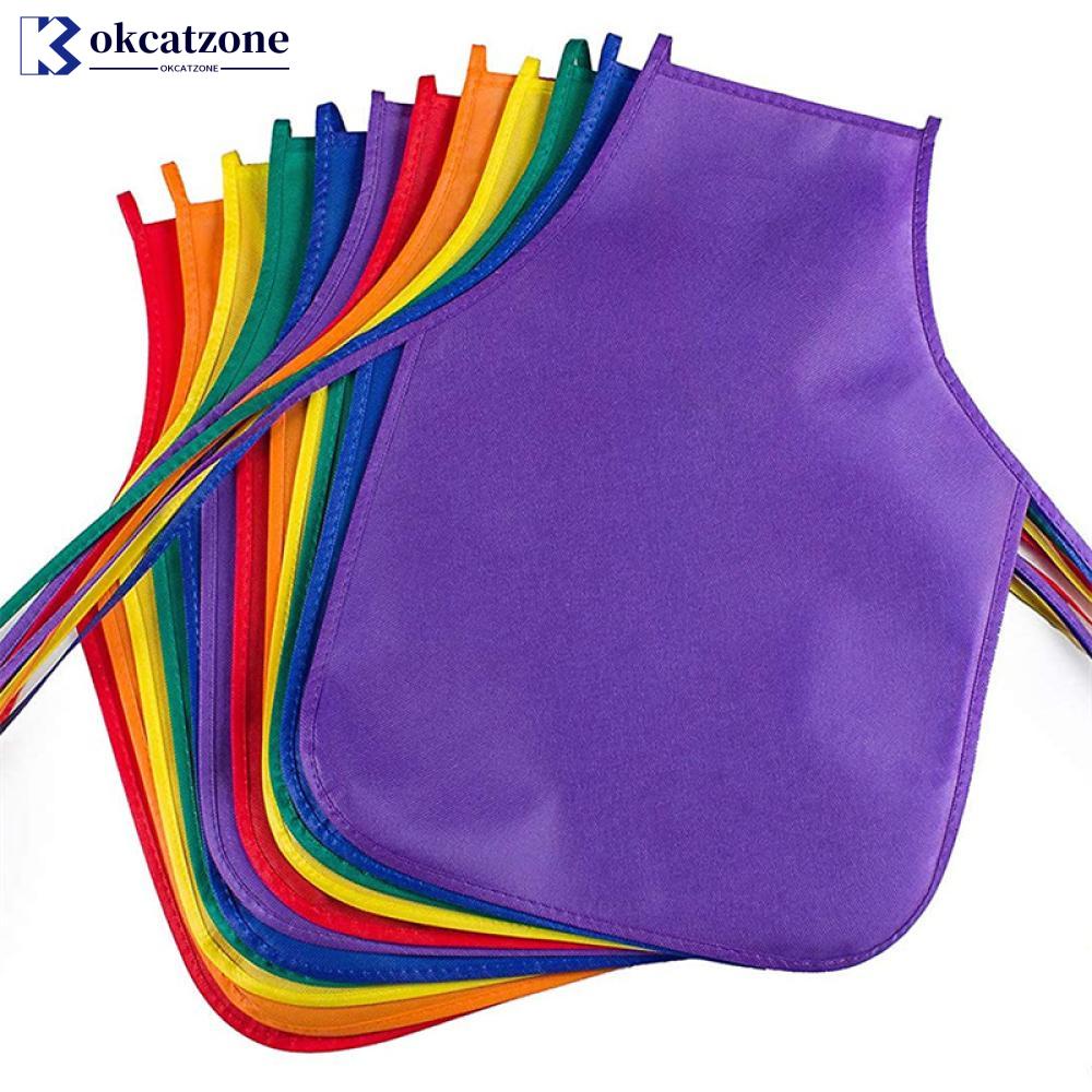 OKCATZONE Avental Unisexo Colorido Para Crianças Pintura Em Tecido Não R1X3