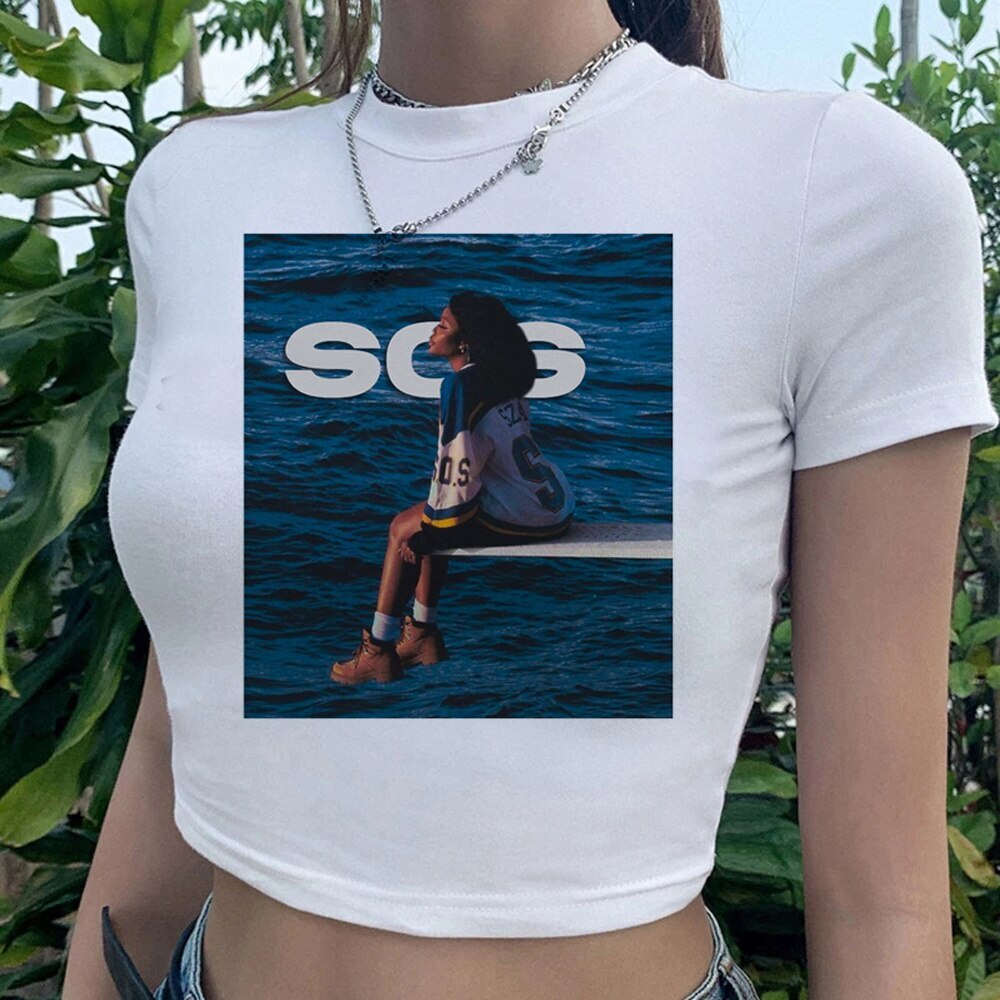 Sza goth cyber y2k top De Cultura Cibernética y2k Mulher hippie streetwear  tee De Roupa Bonita