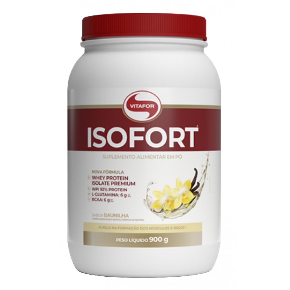 Whey Protein Isolado Isofort Baunilha (900g) Vitafor