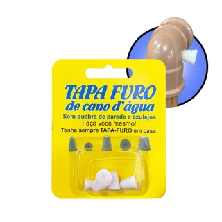 Kit Jogo Tapa Furo Tubo Para Cano PVC Com 05 Peças 06 - 10mm Remendo Prático Rápido em Oferta na Shopee