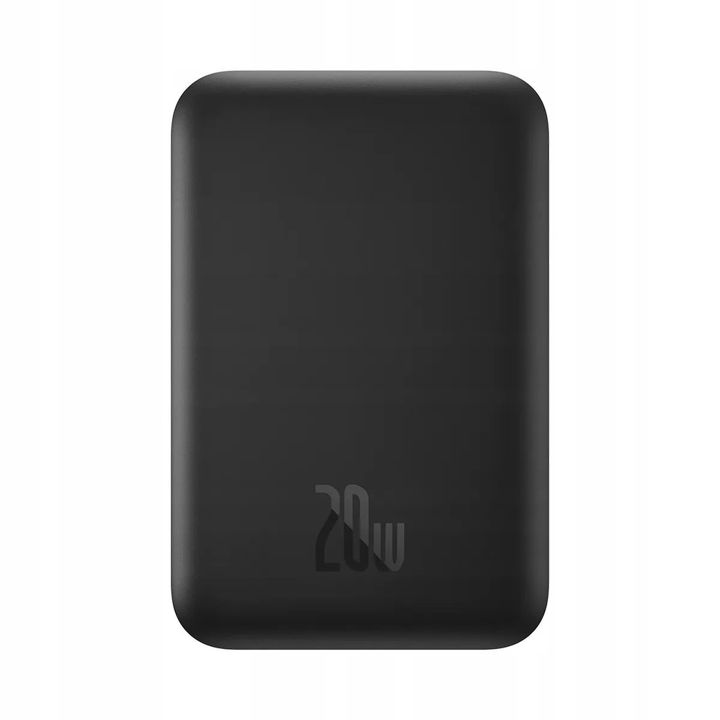 Carregador Magnético E Sem Fio - Baseus Power Bank 6000mAh 20W para iPhone 12/13/14. - Preto e Branco