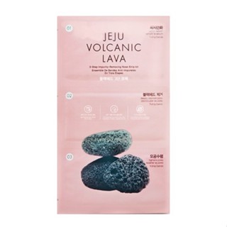 [JEJU VOLCANIC LAVA Tiras De 3 Etapas De Remoção De Nariz Preto