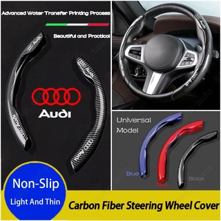 [Oferta De Tempo Limitado] Audi Fibra De Carbono Textura De Transferência De Água Impressão Da Tampa Do Volante Acessórios Interiores Carro Para A1 A2 A3 A4 A5 A6 A7 A8 S3 S4 S5 S6 S7 S8