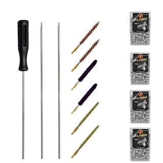 Kit Limpeza Nautika Cleaner Cal 4.5mm e 5.5mm + 04 Latas de Pellets 5.5mm Rossi Sport