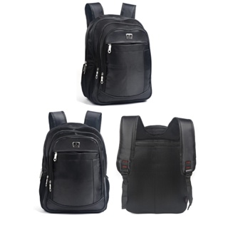 Mochila Para Notebook Masculina Multicompartimentos e Multifuncional de Grande Capacidade E Bolso Frontal em Preto