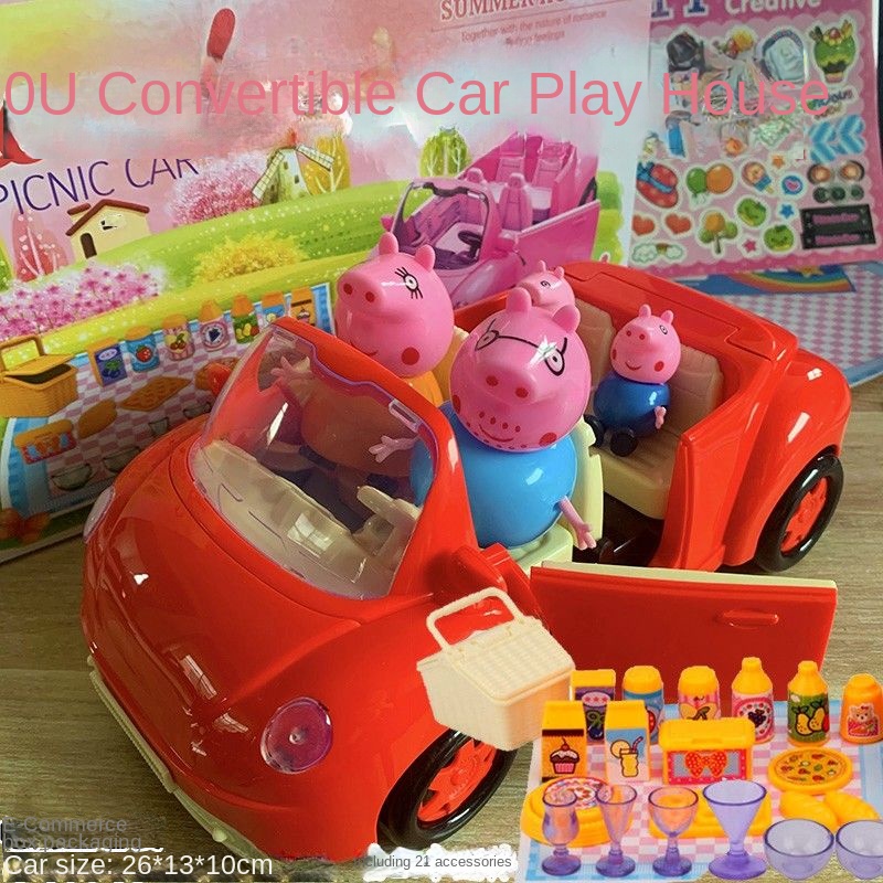 Peppa pig luxo veículo utilitário modelo de brinquedo crianças jogar casa  brinquedos george presente aniversário - AliExpress