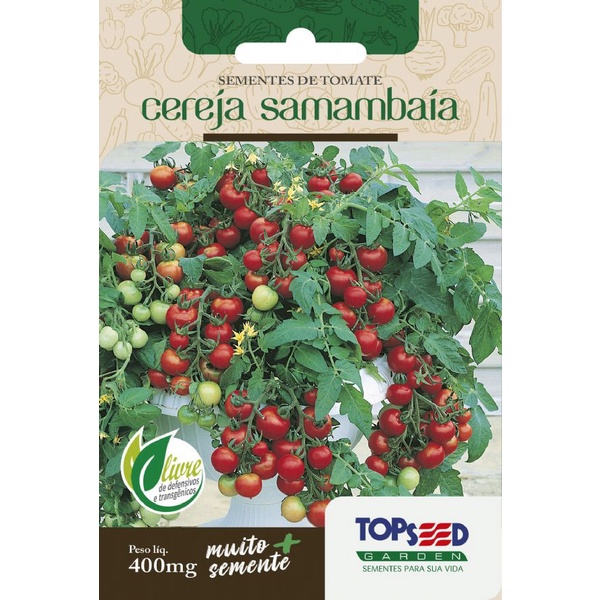 Sementes de Tomate Cereja Samambaia 400mg - Topseed Linha Tradicional