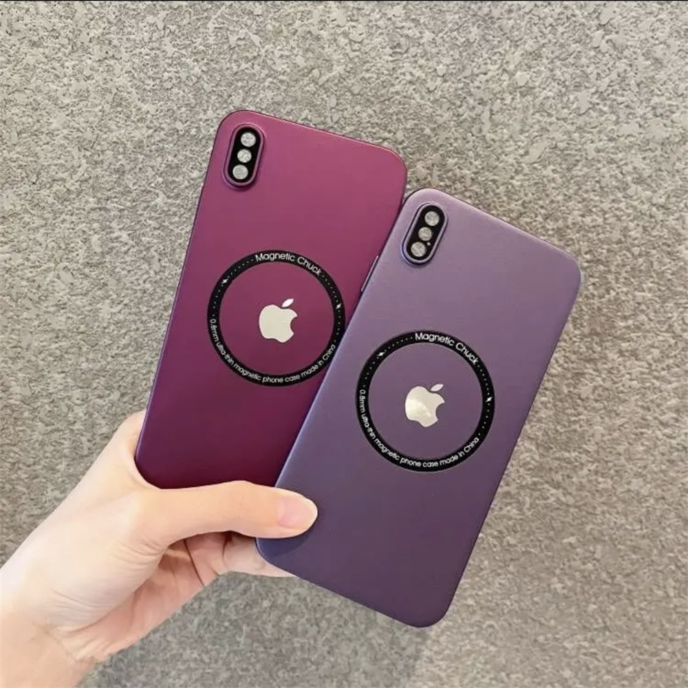 Atração Magnética Caixa De Telefone Fosca Líquida iphone X/XS XR MAX Para 11 PC Hard Shell Anti-Choque À Prova De