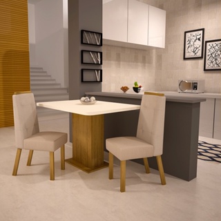 Mesa de Jantar Sky com 2 Cadeiras Fly Luxo Bom Pastor