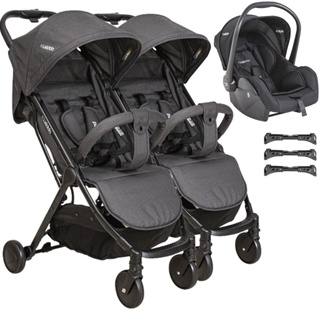 Carrinho de Bebê Travel System kiddo Spin 360° Preto + Caracol Xadrez Preto