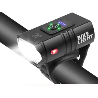 Lanterna Bicicleta Luz Forte Farol T6 Duplo 2*600 luens Led Com Zoom 3 Focos 5 Modos Recarregável MTBK02 ( 5 )